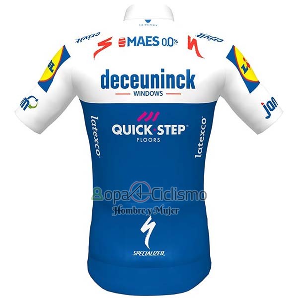 Deceuninck Quick Step Ropa Ciclismo Culotte Corto 2020 Mangas Cortas Blanco Azul